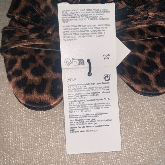 NWT Zara Women's Leopard Print Sandals Brown Size 39 #chic #leopard Print - Picture 8 of 11